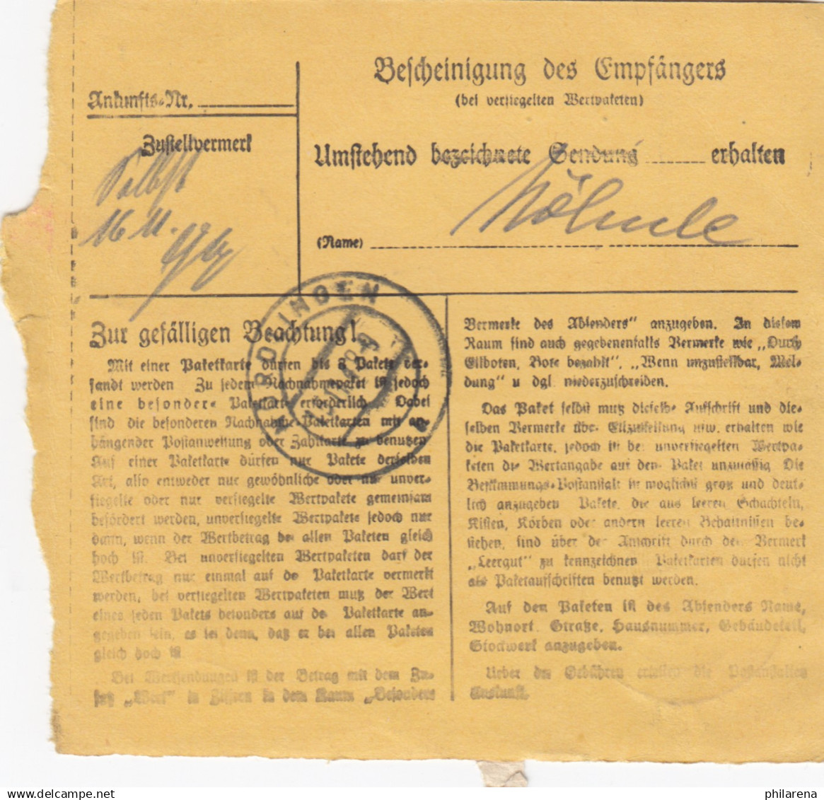 BiZone Paketkarte 1948: Nördlingen Nach Chemnitz - Cartas & Documentos