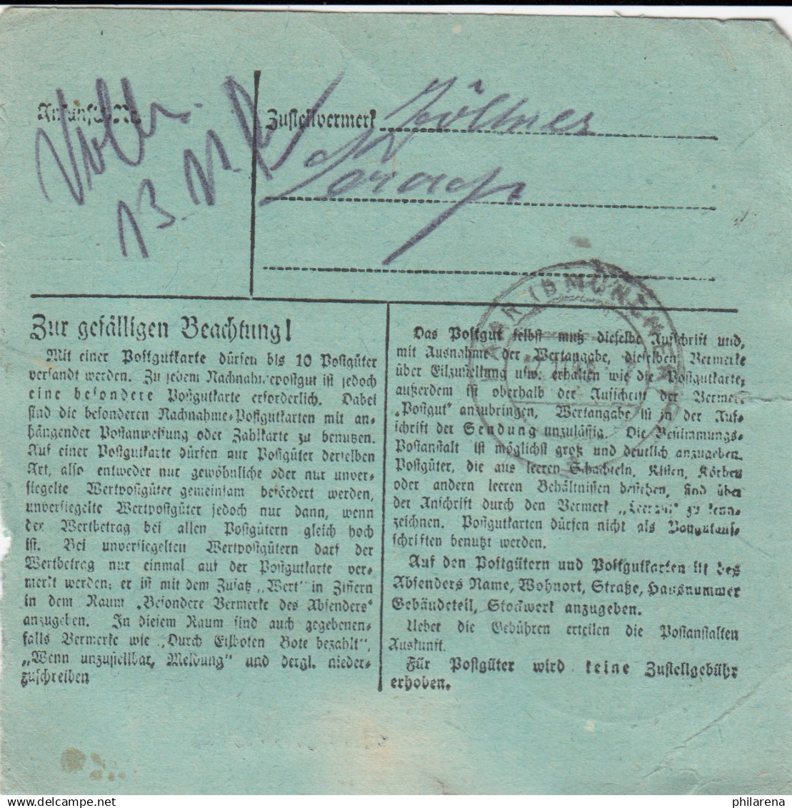 BiZone Paketkarte 1948: Dinkelsbühl Nach Haar B. München, Seltenes Formular - Cartas & Documentos