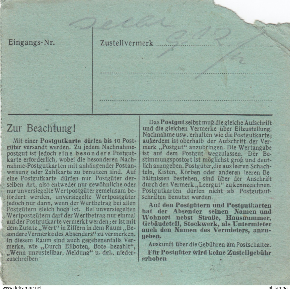 BiZone Paketkarte 1948: Krefeld Nach Berchtesgaden, Nachgebühr, Besonderes Form. - Cartas & Documentos