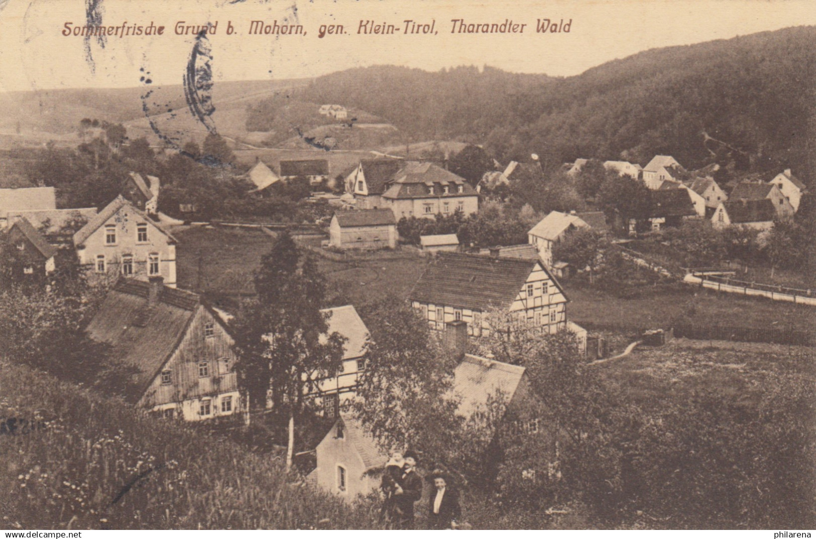 Ansichtskarte Grund Bei Mohorn, Klein Tirol, Tharandter Wald 1920 Nach Dresden - Brieven En Documenten