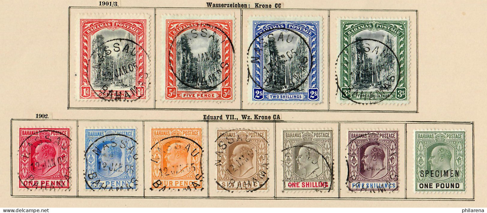 Bahama Islands 1859-1902, Nearly Complete Stamp Collection */o - Bahamas (1973-...)