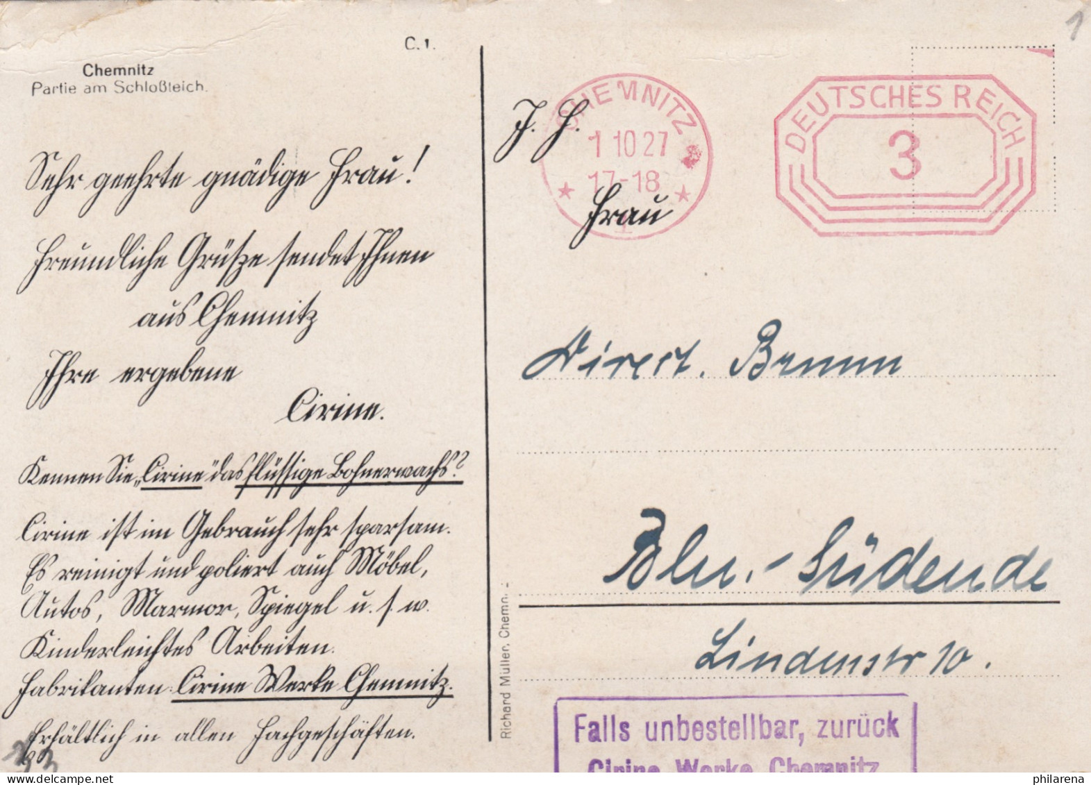3x Ansichtskarte Chemnitz, Oberammergau, Heiligenstatuen, Grabkreuze, Weihnacht - Lettres & Documents