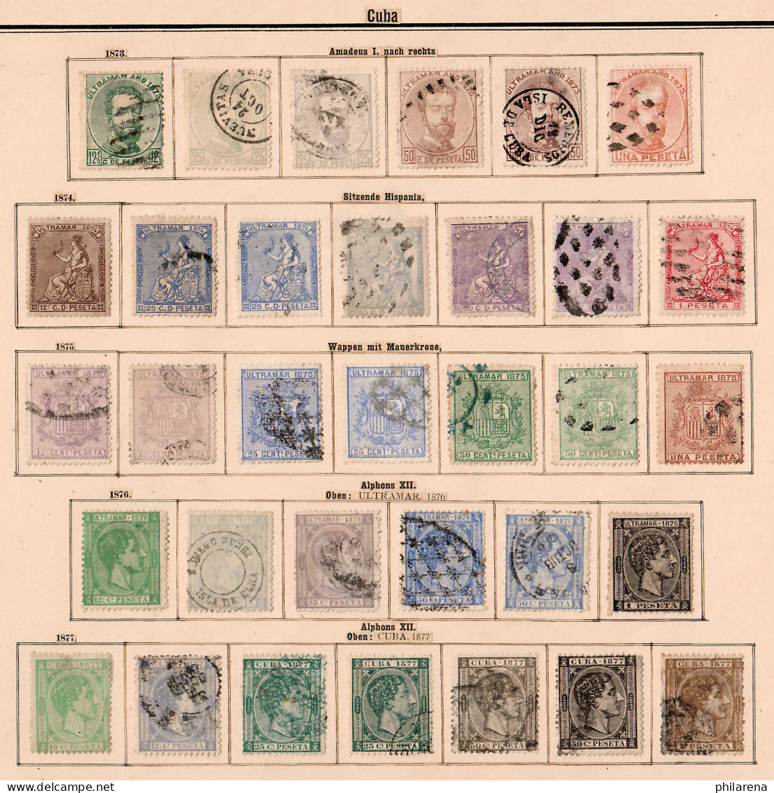 1873-1907 Stamp Collection: Nearly Complete, Also American Occupation, */o - Sonstige & Ohne Zuordnung