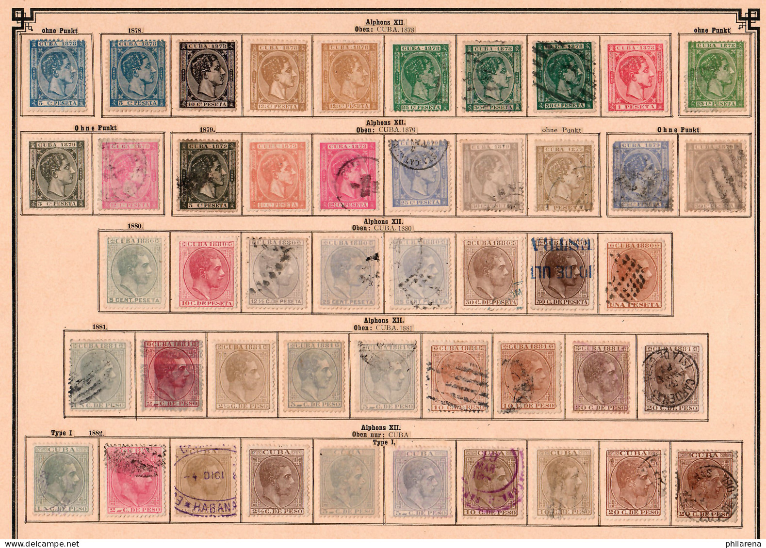 1873-1907 Stamp Collection: Nearly Complete, Also American Occupation, */o - Autres & Non Classés