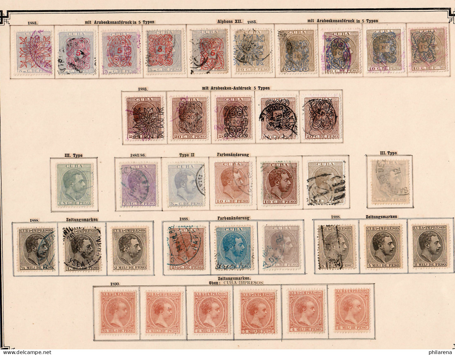 1873-1907 Stamp Collection: Nearly Complete, Also American Occupation, */o - Autres & Non Classés