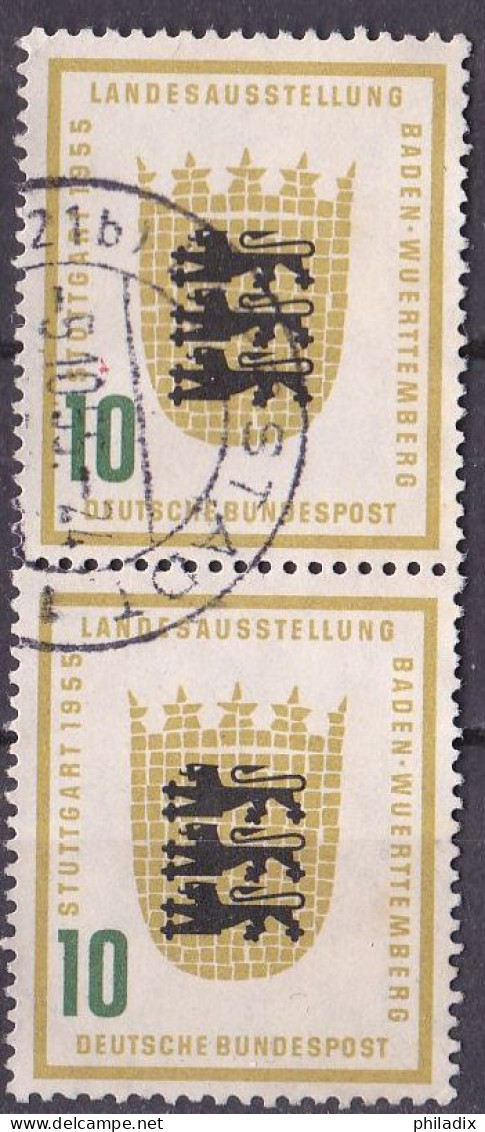 BRD 1957 Mi. Nr. 213 O/used Senkrechtes Paar (BRD1-7) - Gebraucht