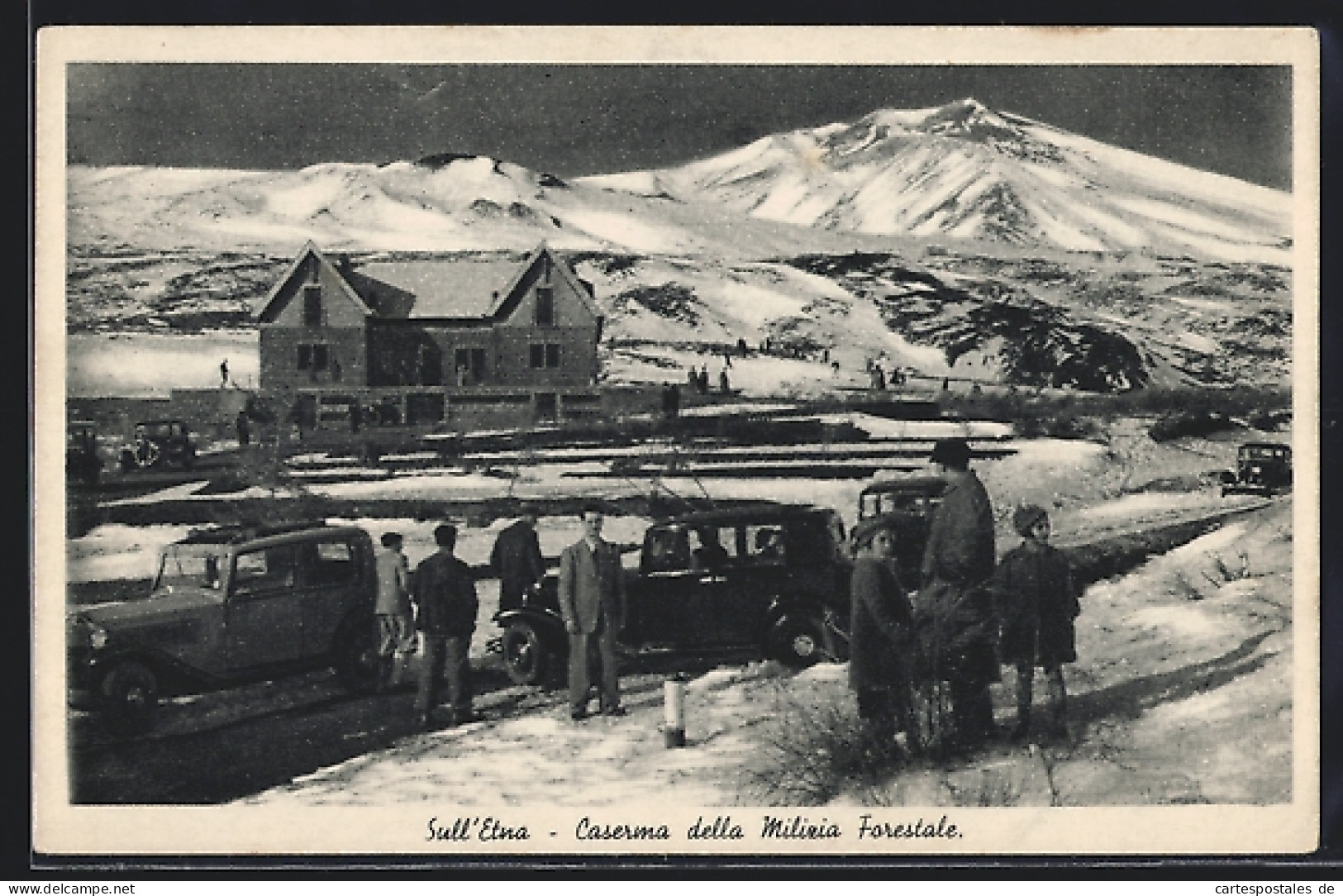 Cartolina Sull` Etna, Caserma Della Milizia Forestale  - Andere & Zonder Classificatie