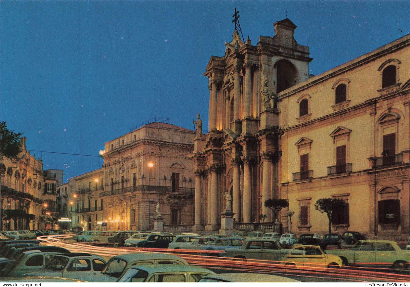 ITALIE - Siracusa - Place Du Dôme Et Cathédrale - Nocturne - Carte Postale - Siracusa