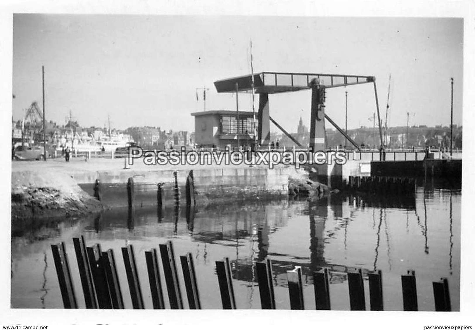 2 Petites PHOTOS  DIEPPE 1953 PORT PONT A BASCULE - Dieppe