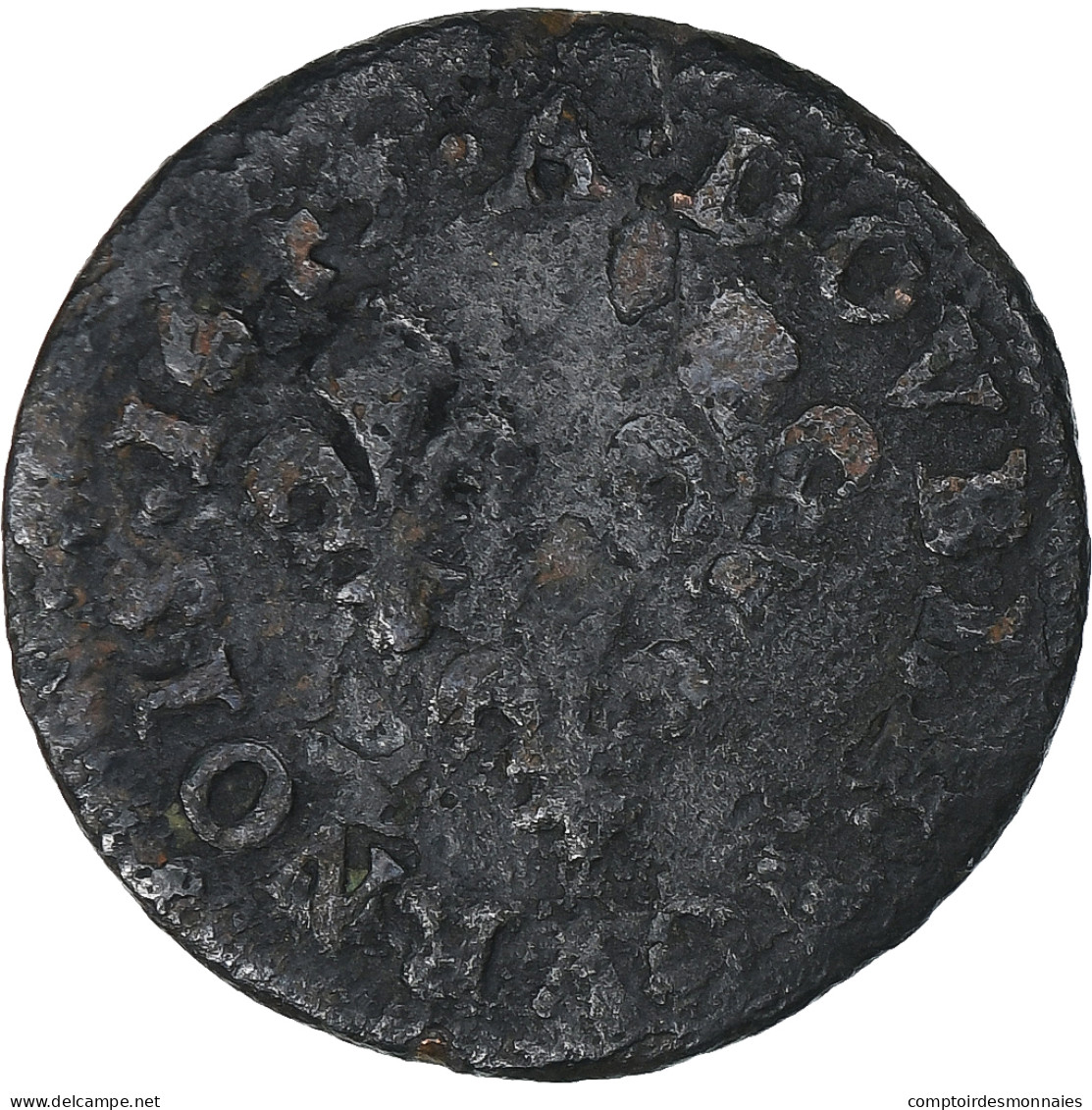 France, Louis XIII, Double Tournois, 1643, Corbeil, Cuivre, TB, Gadoury:12 - 1610-1643 Louis XIII Le Juste