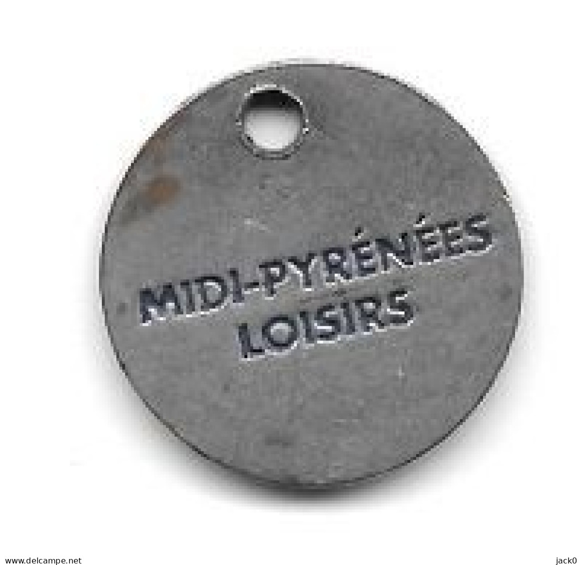 Jeton De Caddie  Occasion  Transport  Ter  MIDI - PYRENNEES   Verso MIDI - PYRENNEES  LOISIRS - Trolley Token/Shopping Trolley Chip