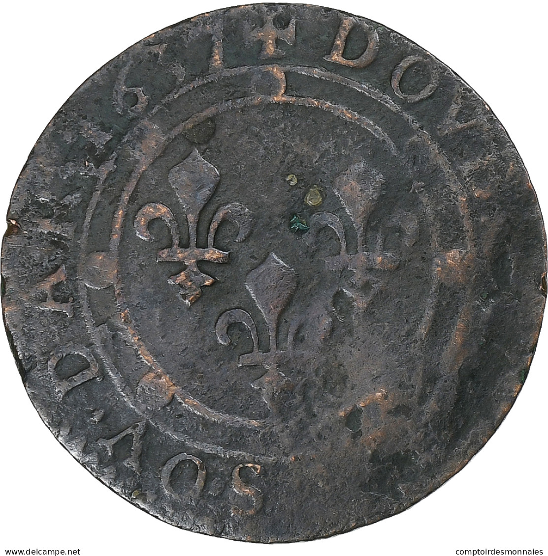 Principauté D'Arches-Charleville, Charles De Gonzague, Double Tournois, 1637 - Other & Unclassified