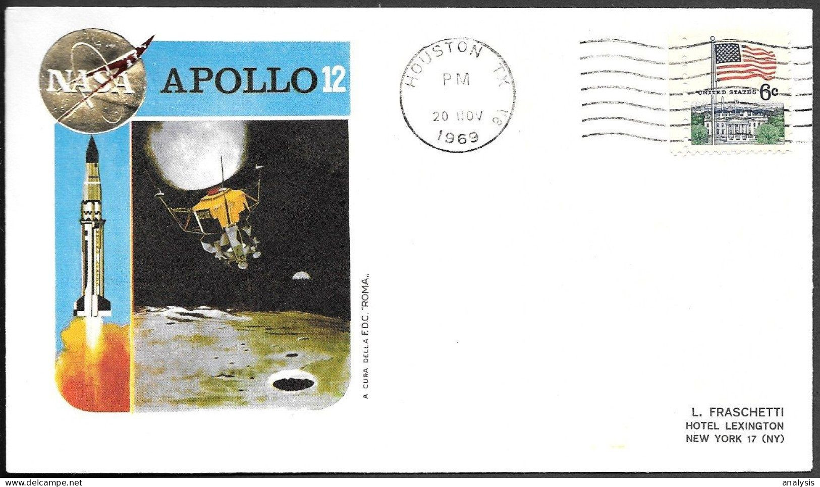 US Space Cover 1969. "Apollo 12" Lunar Lift-Off. Houston - Etats-Unis