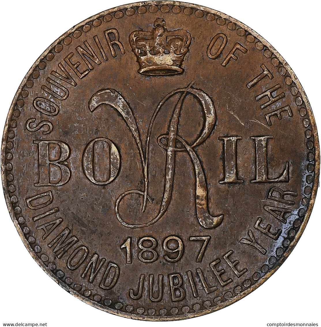 Royaume-Uni, Jeton, Bovril, Queen Victorias Diamond Jubilee, 1897, Cuivre, SUP - Otros & Sin Clasificación