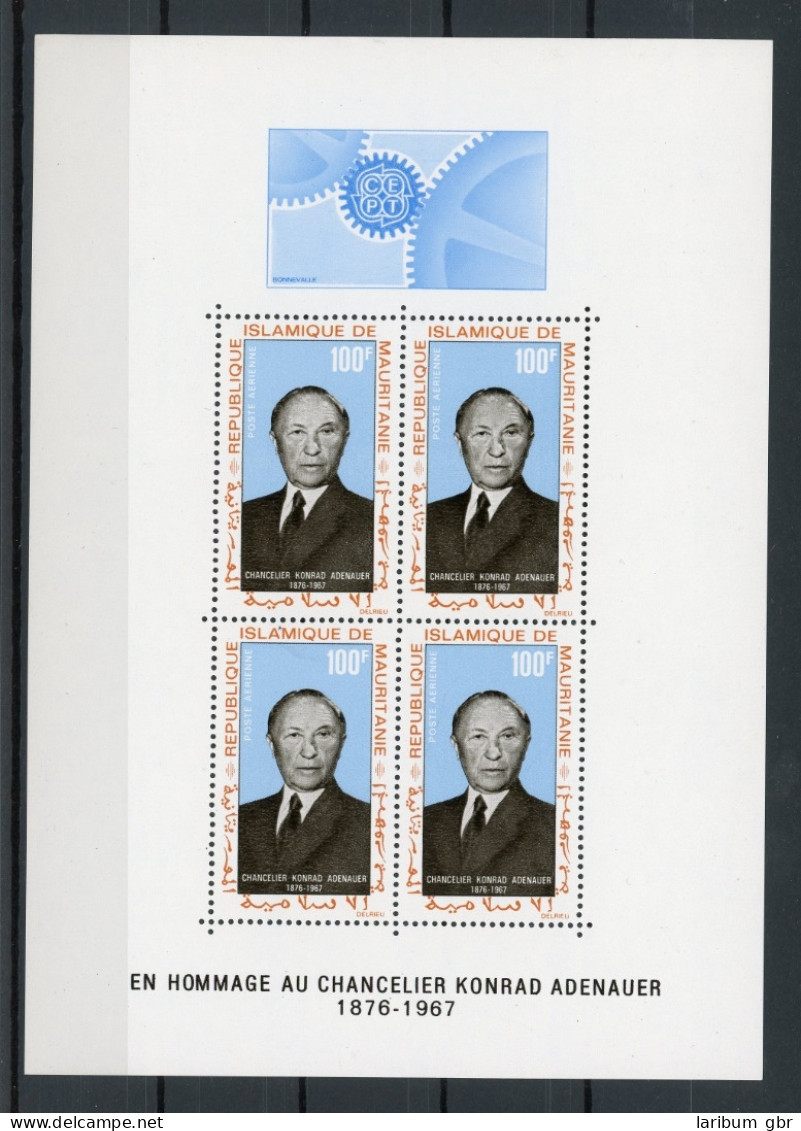 Mauretanien Block 4 Postfrisch Konrad Adenauer #JM564 - Mauritania (1960-...)