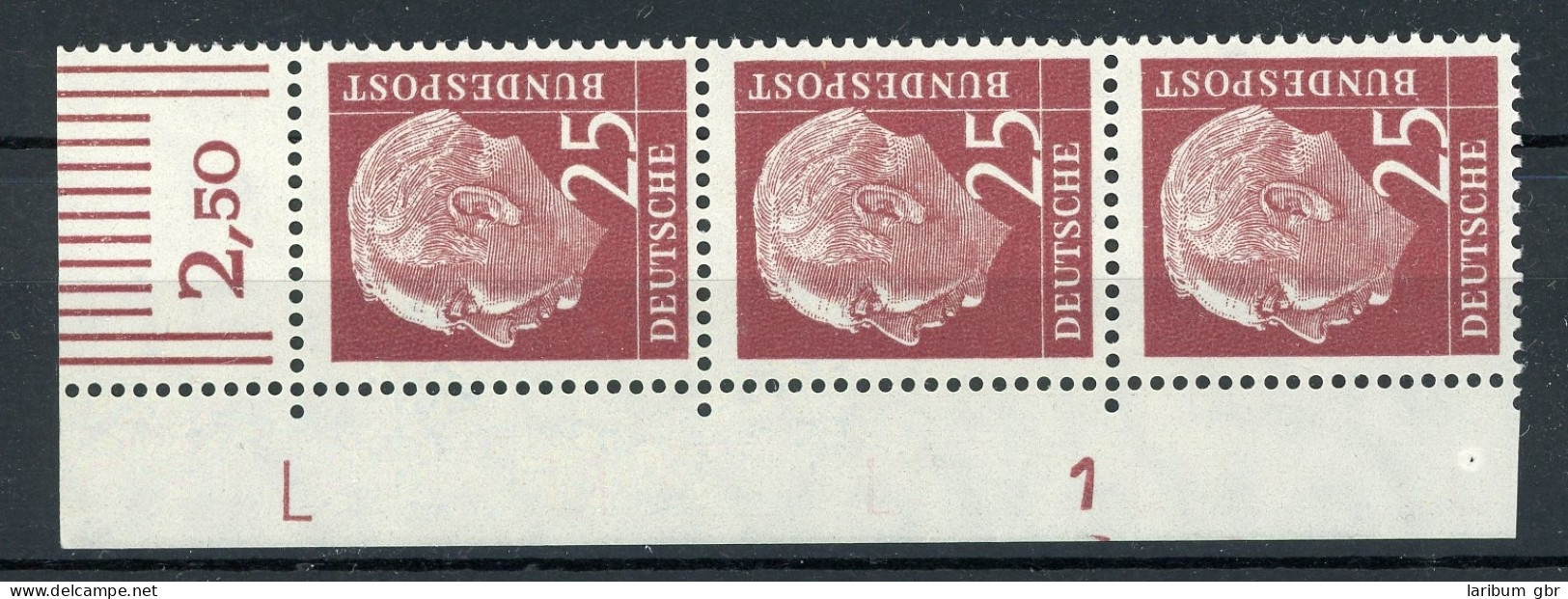 Bund 186 Y DZ 1 (L) Postfrisch Eckrand Oben Links #IT826 - Roulettes