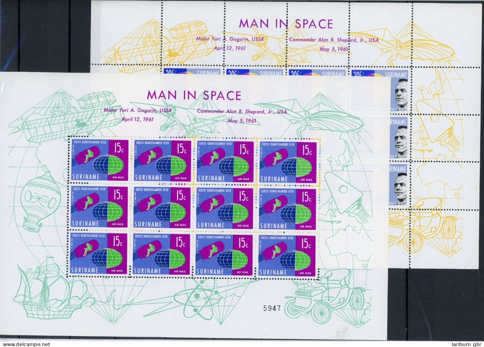 Surinam Kleinbogen 406-407 Postfrisch Weltraum #JW882 - Surinam
