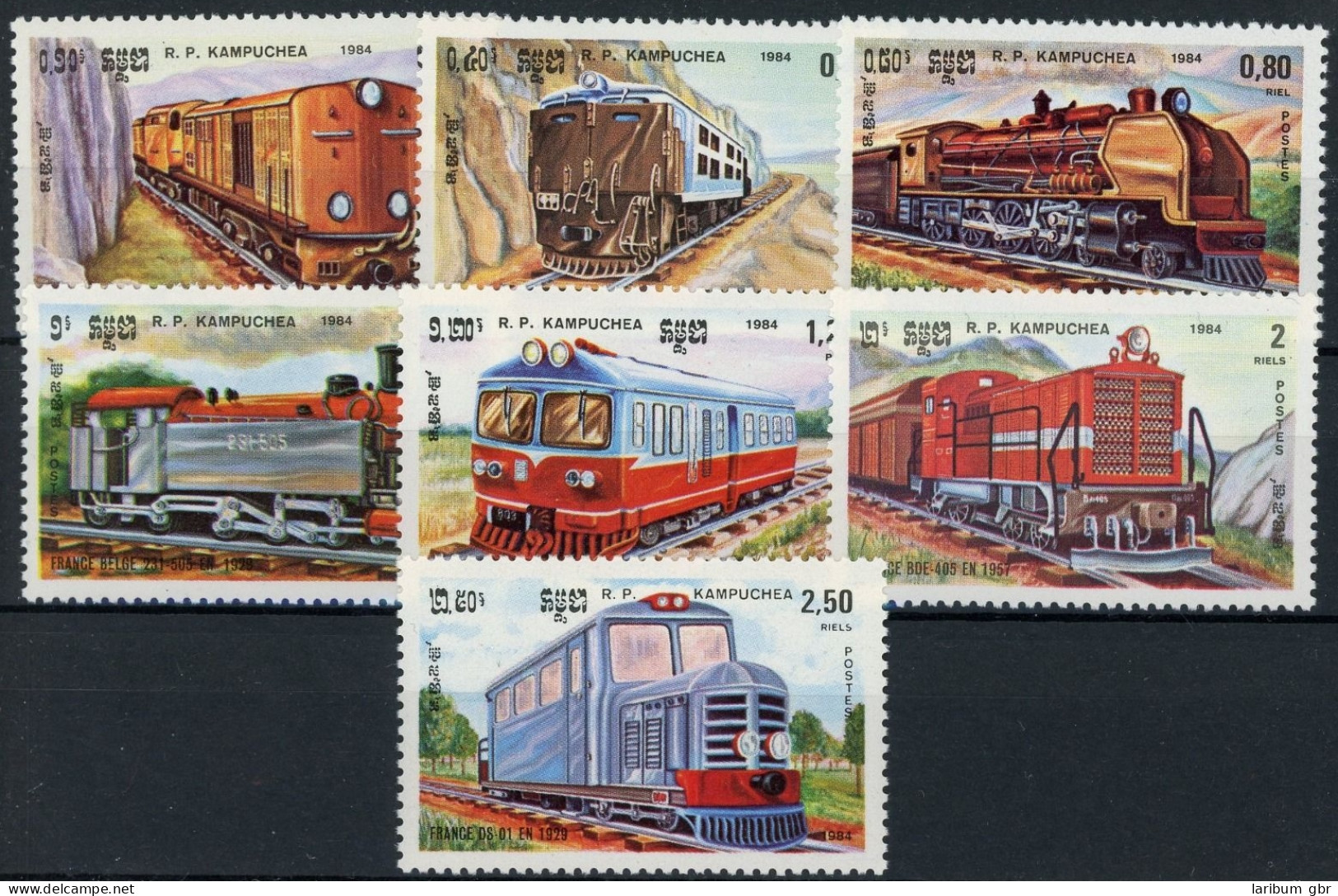Kambodscha 584-590 Postfrisch Eisenbahn #IX249 - Cambodge