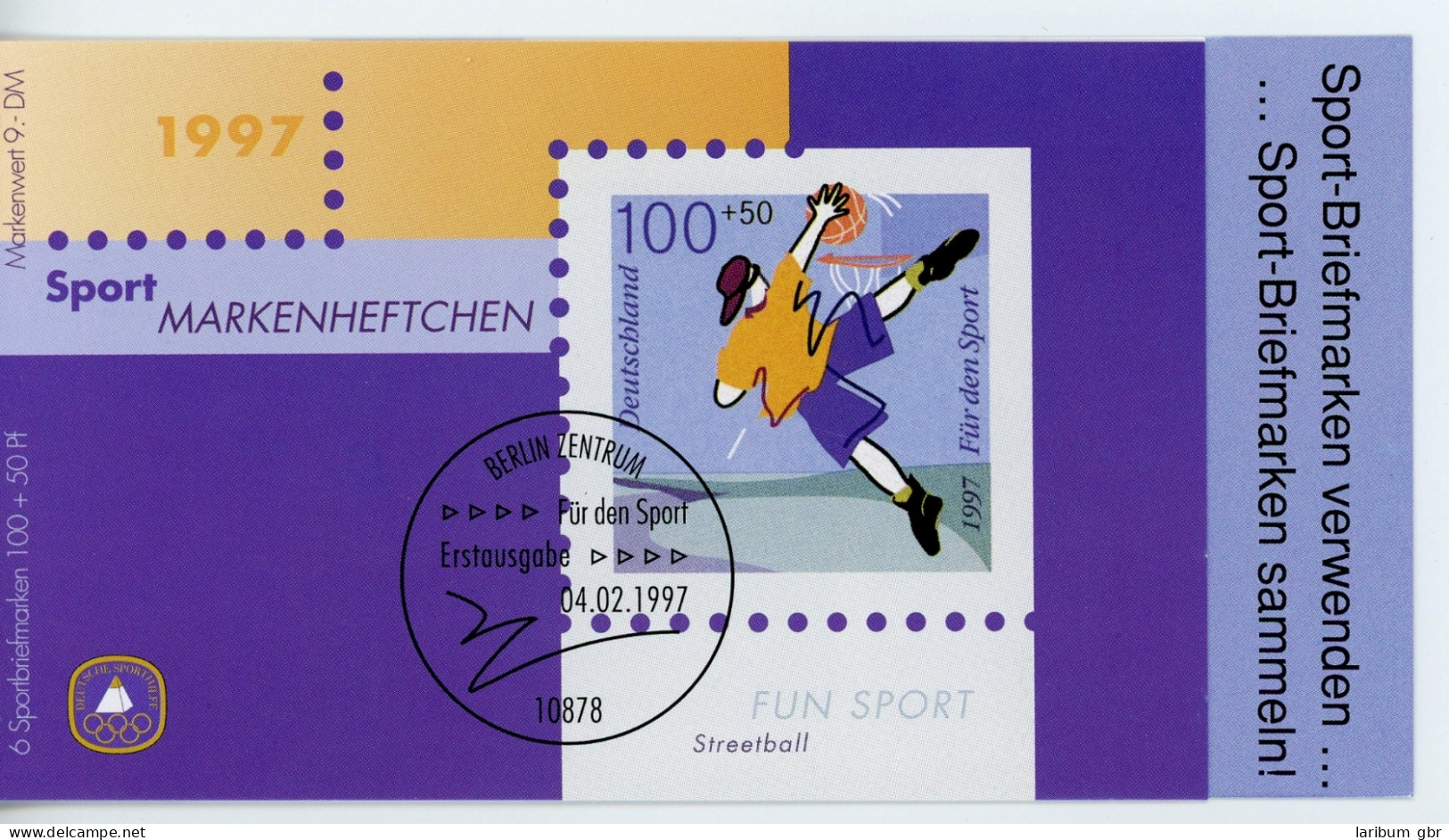 Bund Sport Markenheftchen 1997 1900 Postfrisch #IT573 - Sonstige & Ohne Zuordnung