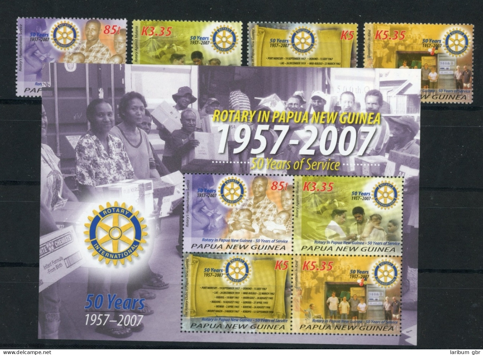 Papua Neuguinea 1260-1263, Block 46 Postfrisch Rotary #JK985 - Papouasie-Nouvelle-Guinée