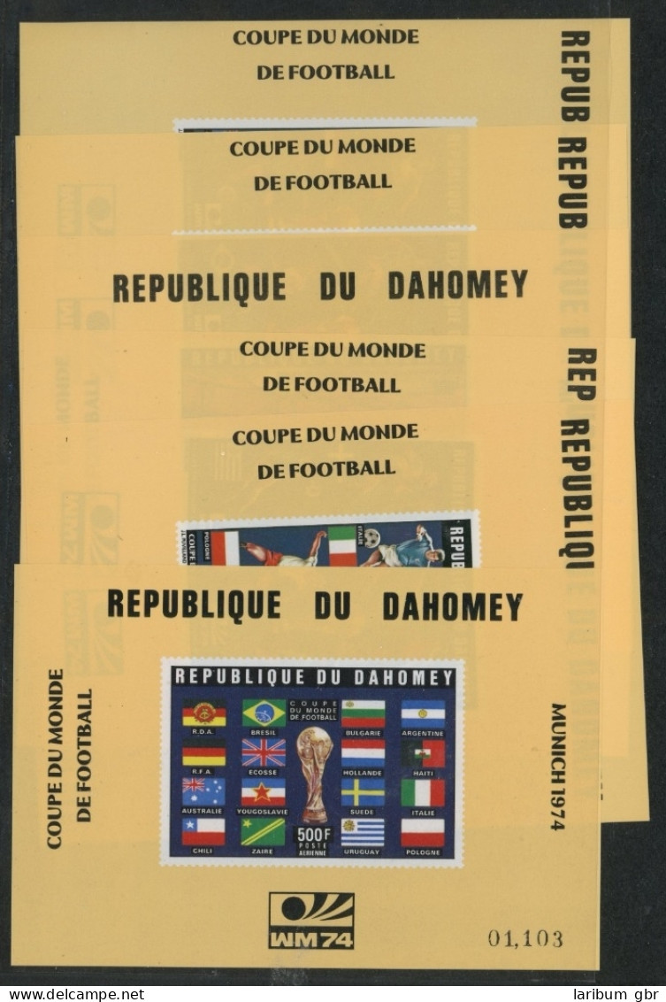 Dahomey Einzelblöcke 566-570 B, Block 23 B Postfrisch Fußball #JL203 - Benin - Dahomey (1960-...)