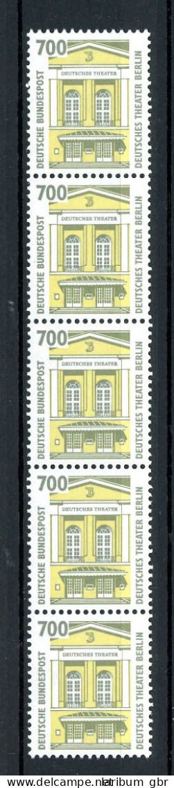 Bund Rollenmarken 5er Streifen 1691 R Postfrisch Mit Nr. 250 #JM117 - Autres & Non Classés