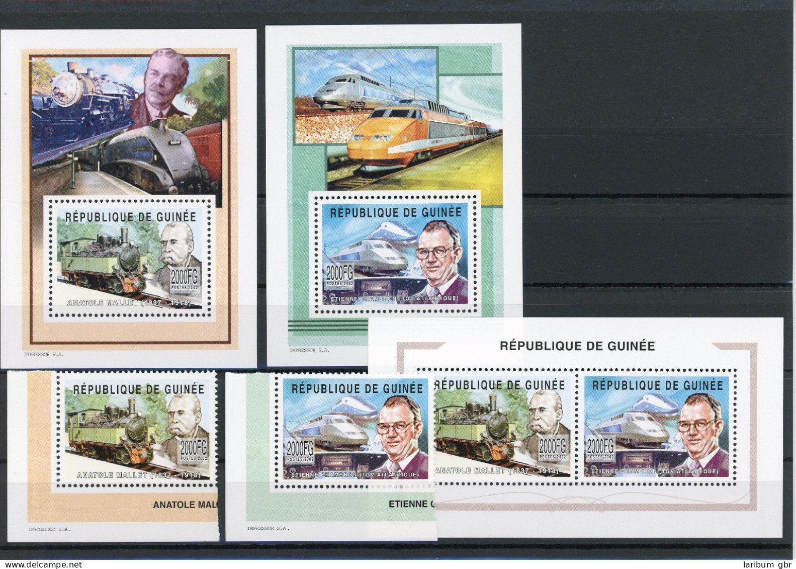 Guinea 3989-3990 Postfrisch Eisenbahn #IX048 - Guinea (1958-...)