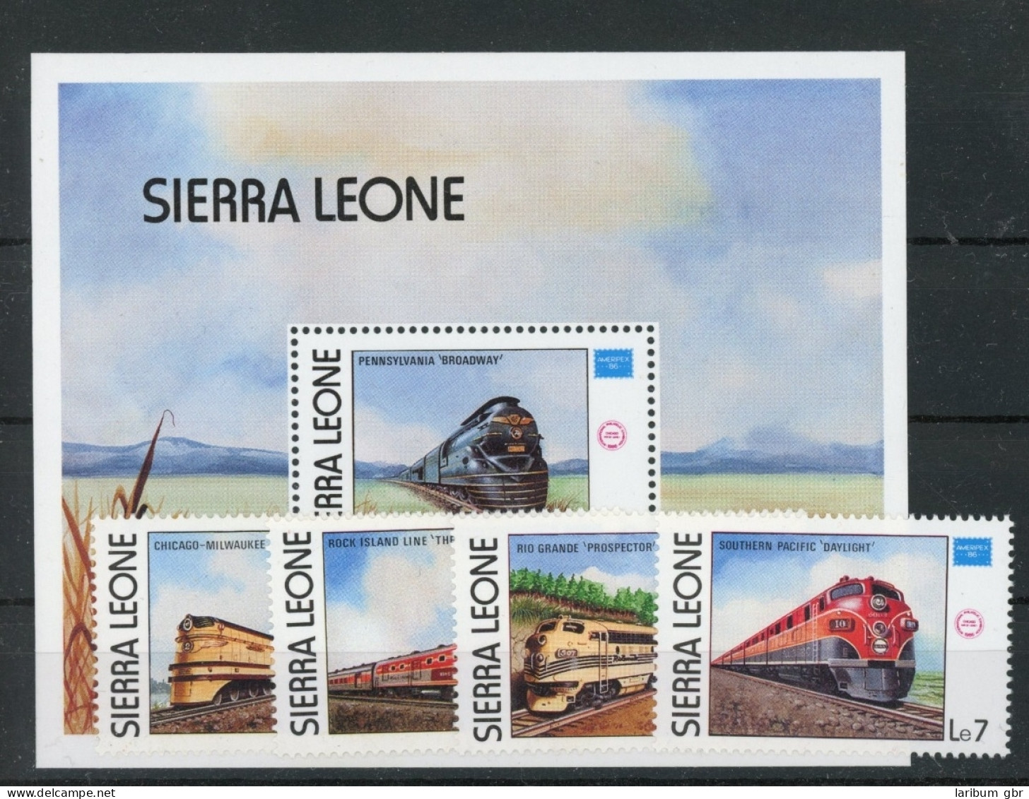 Sierra Leone 892-895, Block 46 Postfrisch Eisenbahn #HK869 - Sierra Leone (1961-...)