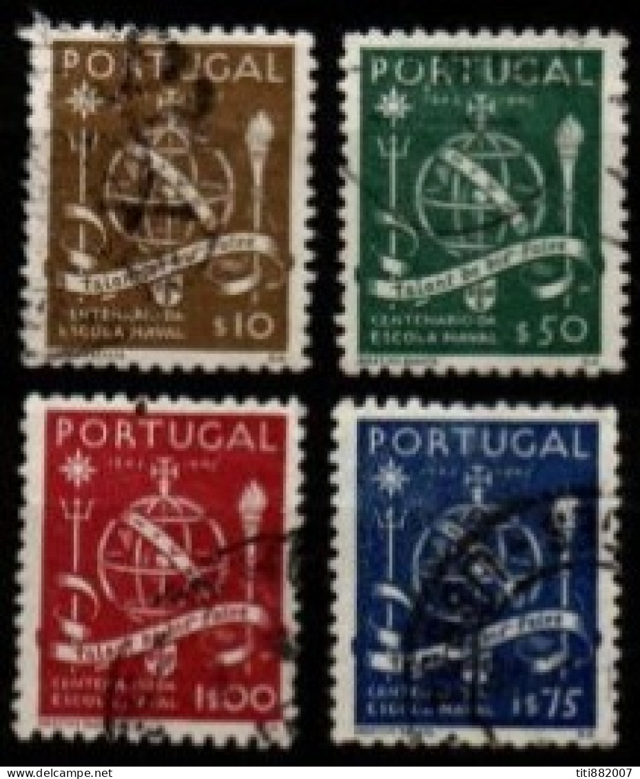 PORTUGAL  -   1945.  Y&T N° 671 à 674 Oblitérés.  Série Complète.  Ecole Navale - Oblitérés