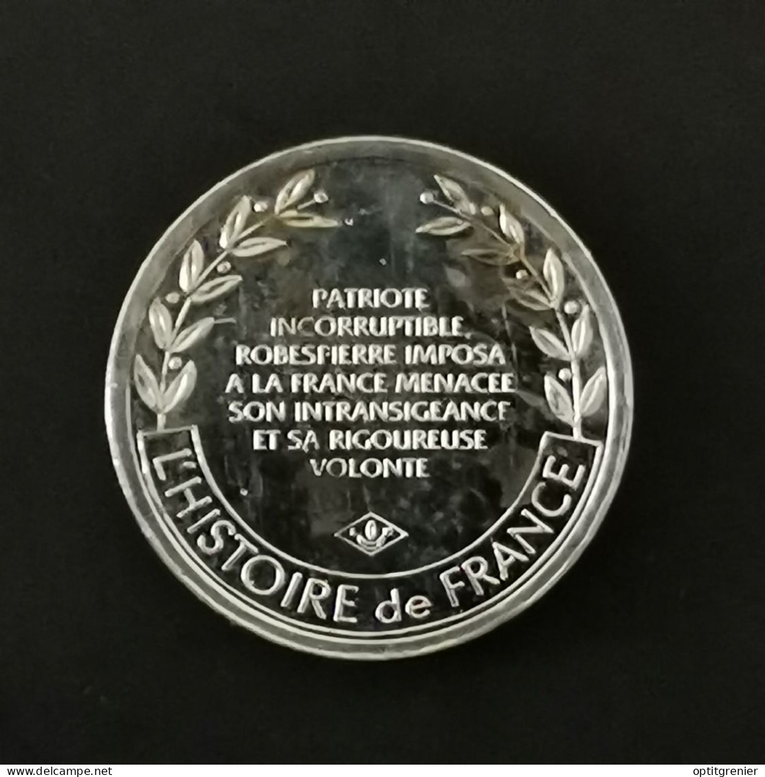 MEDAILLE ARGENT PETIT MODULE 13mm 1.7G ROBESPIERRE REVOLUTION FRANCAISE - Other & Unclassified