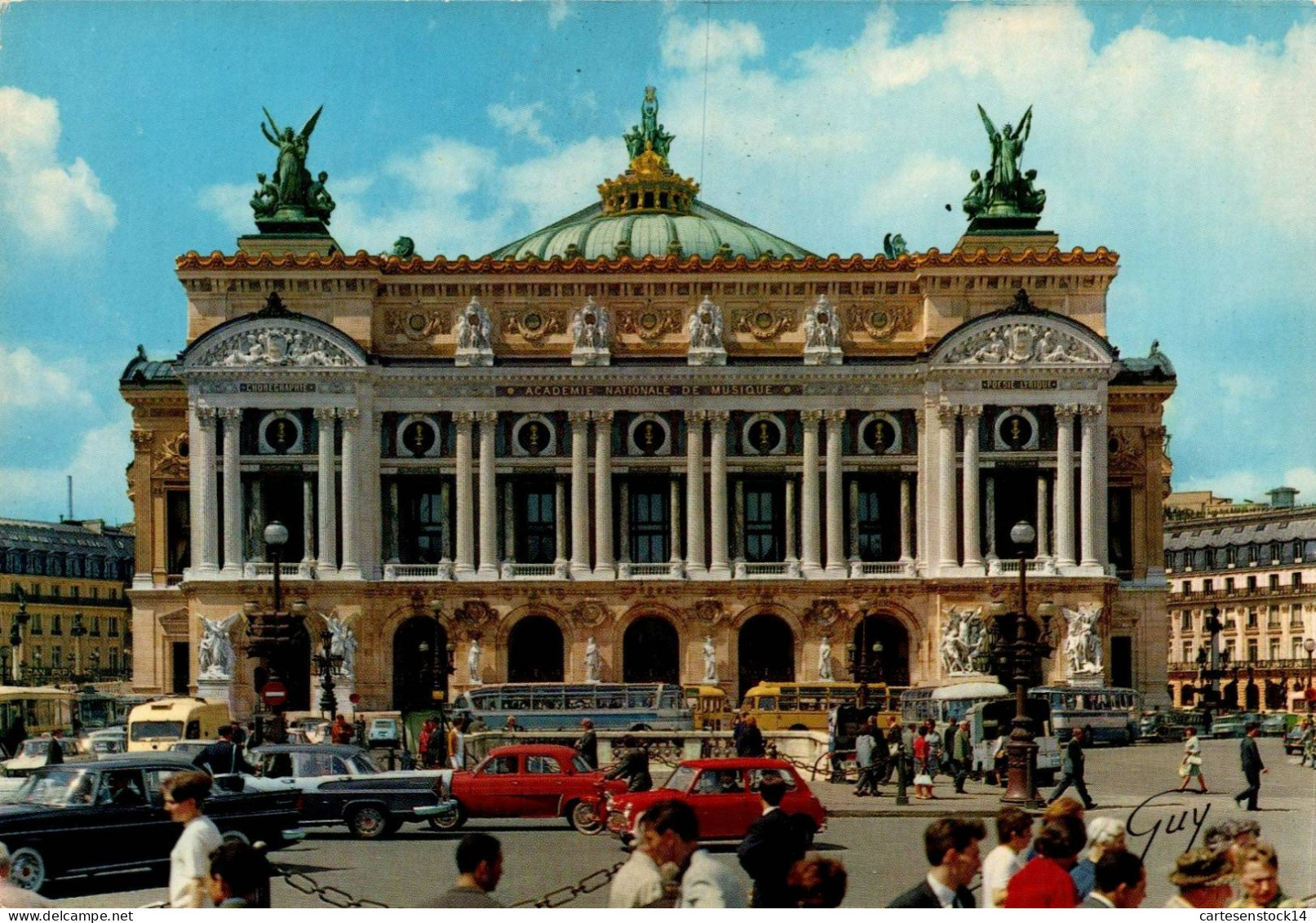 N°42453 Z -cpsm Paris -nombreuses Voitures Dont Simca Chambord- - Voitures De Tourisme