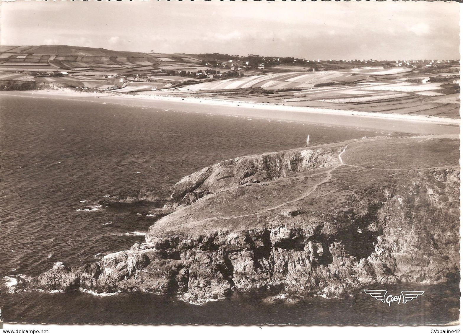 TELGRUC-sur-MER (29) La Plage De Trez-Bellec En 1961 (LA FRANCE VUE DU CIEL)  CPSM GF - Autres & Non Classés