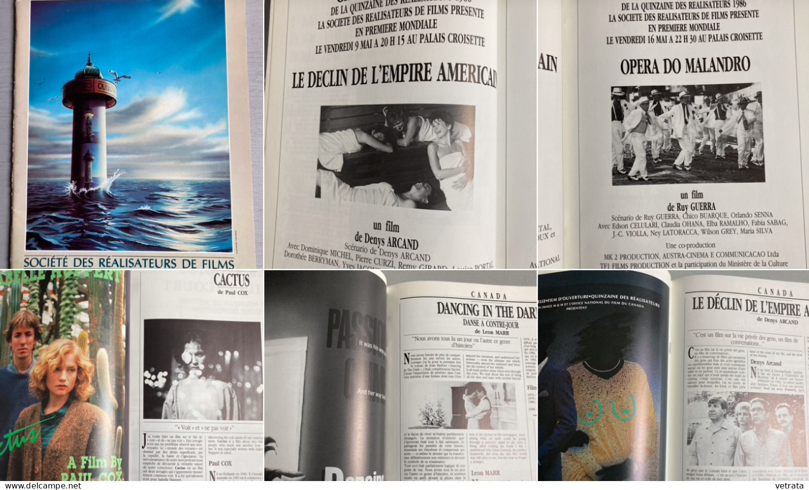 39ème FESTIVAL DE CANNES 1986 : Catalogues :  Quinzaine Des Réalisateurs - Plaquette 25° Anniversaire De La Semaine De L - Cinema