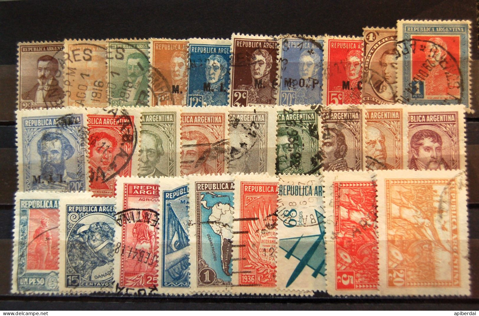 Argentina Argentine - Small Batch Of 28 Stamps Used - Lots & Serien