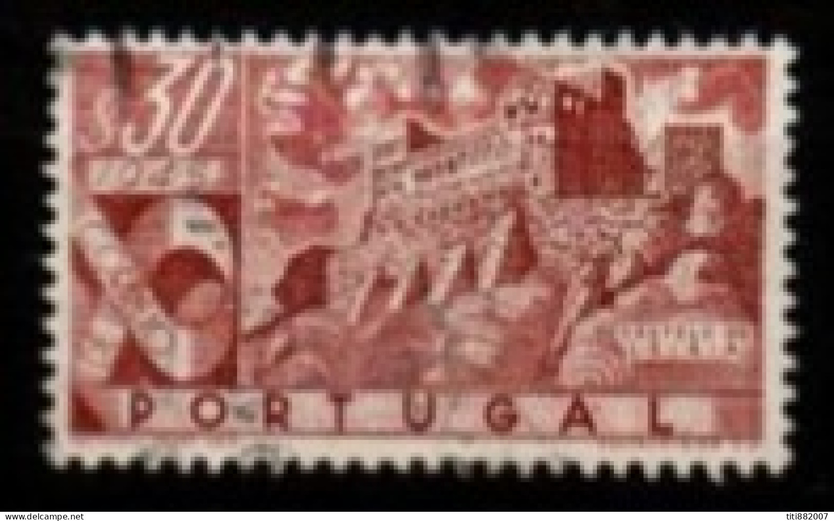 PORTUGAL  -   1946.  Y&T N° 676 Oblitéré   Château - Gebruikt