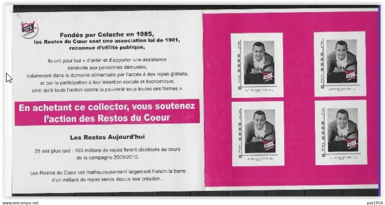 France 2010 Collector N°82 Neuf Coluche Resto Du Coeur à La Faciale - Collectors