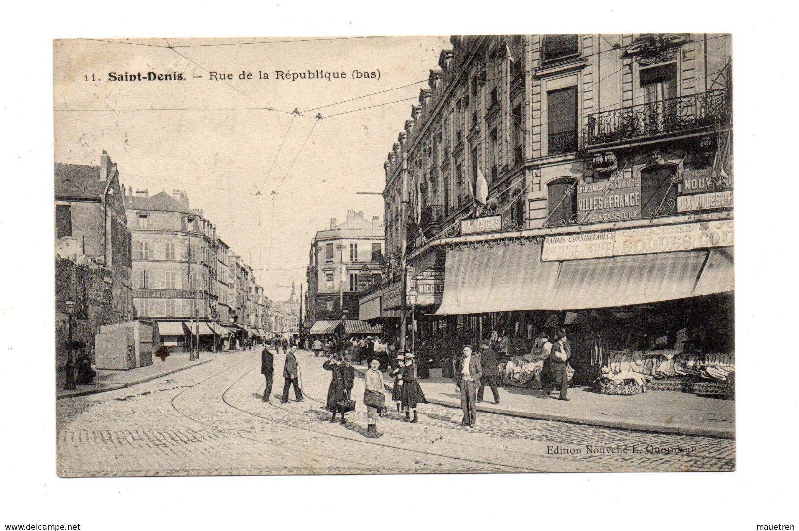 D 93 SAINT DENIS Rue De La Rébublique ( Bas ) Animée Magasins - Saint Denis