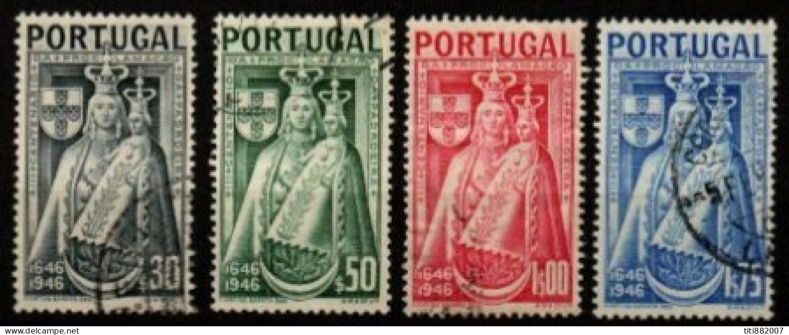 PORTUGAL  -   1946.  Y&T N° 684 à 687 Oblitérés.   Série Complète.    Madone - Oblitérés