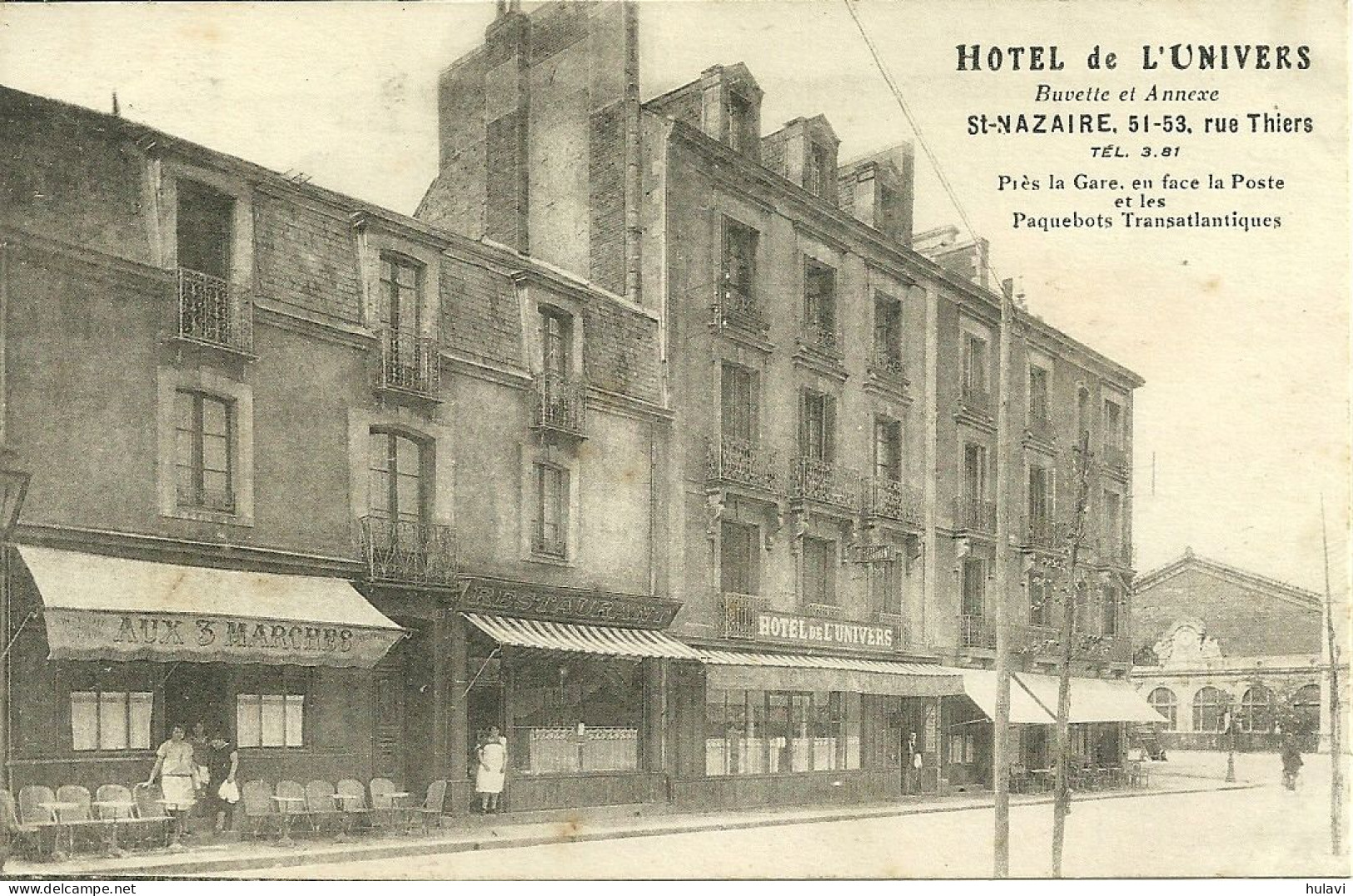 44  SAINT NAZAIRE - HOTEL DE L' UNIVERS ..... (ref 8443) - Saint Nazaire