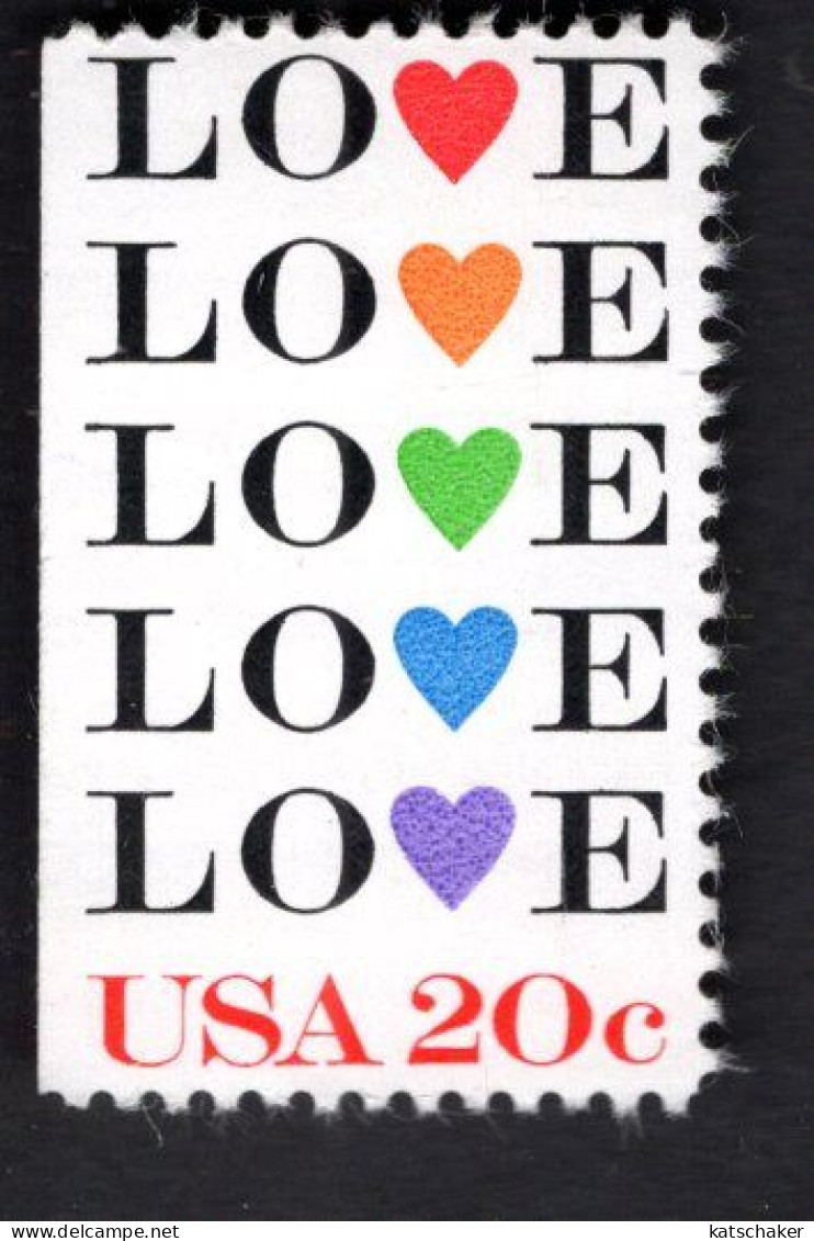 2029985117 1983 SCOTT 2072 (XX) POSTFRIS MINT NEVER HINGED  - LOVE  STAMP LEFT IMPERFORATED - Neufs