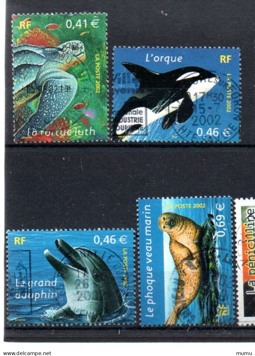 FRANCE OB CACHET ROND YT N° 3485/88 - Used Stamps