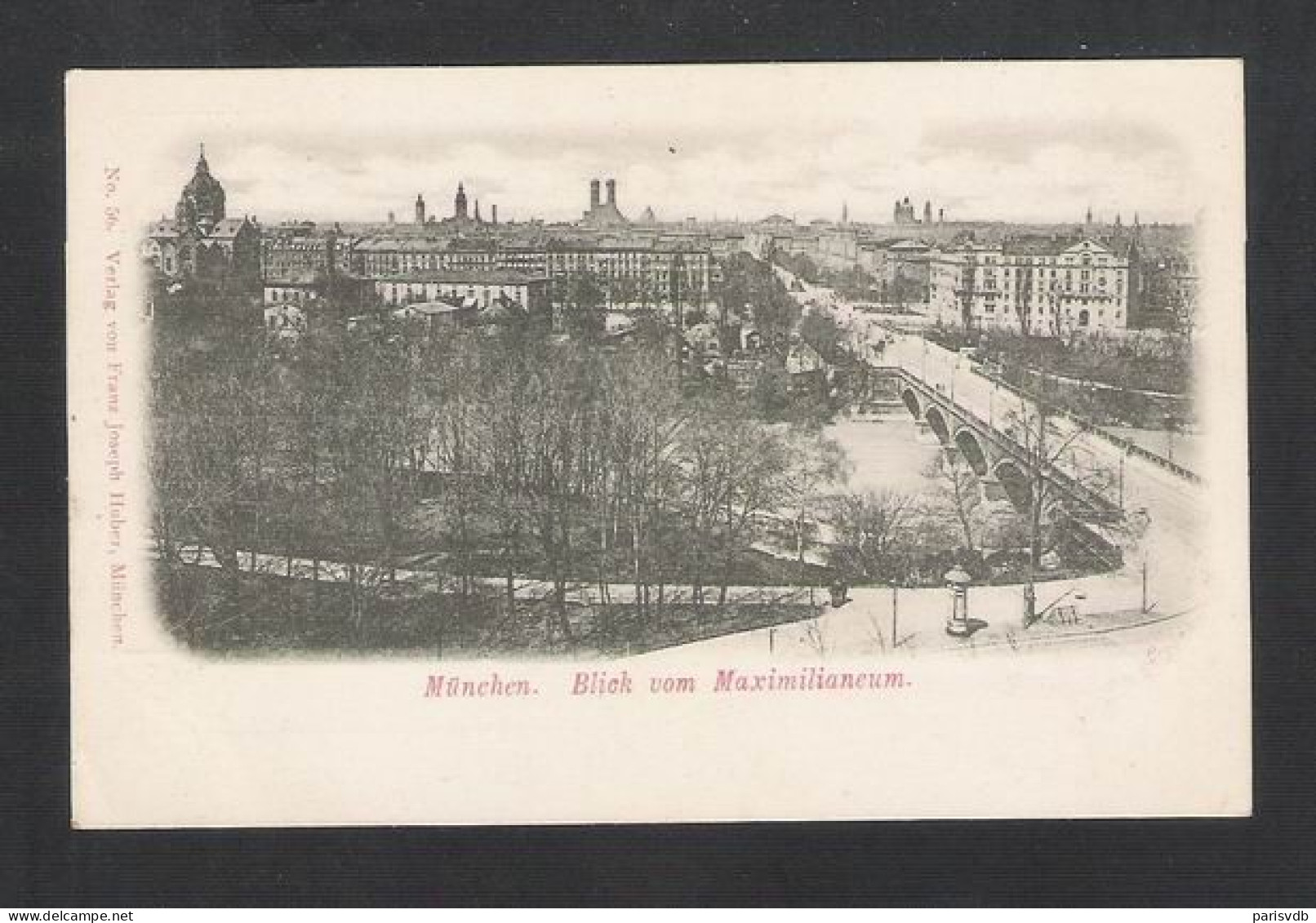MUNCHEN  Blick Vom Maximilianeum - ALTE KARTE / OUDE POSTKAART / VIEILLE CPA  (D 078) - München