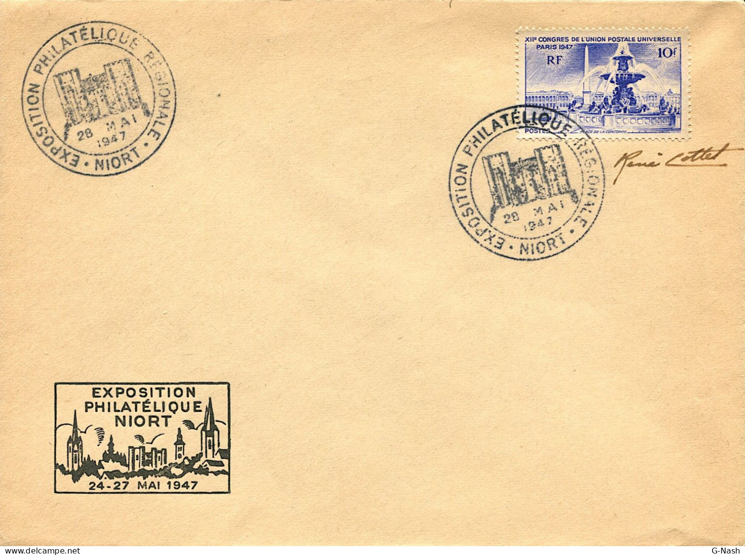 Exposition Philatélique Régionale De Niort - 24 / 27 Mai 1947 - Gedenkstempel