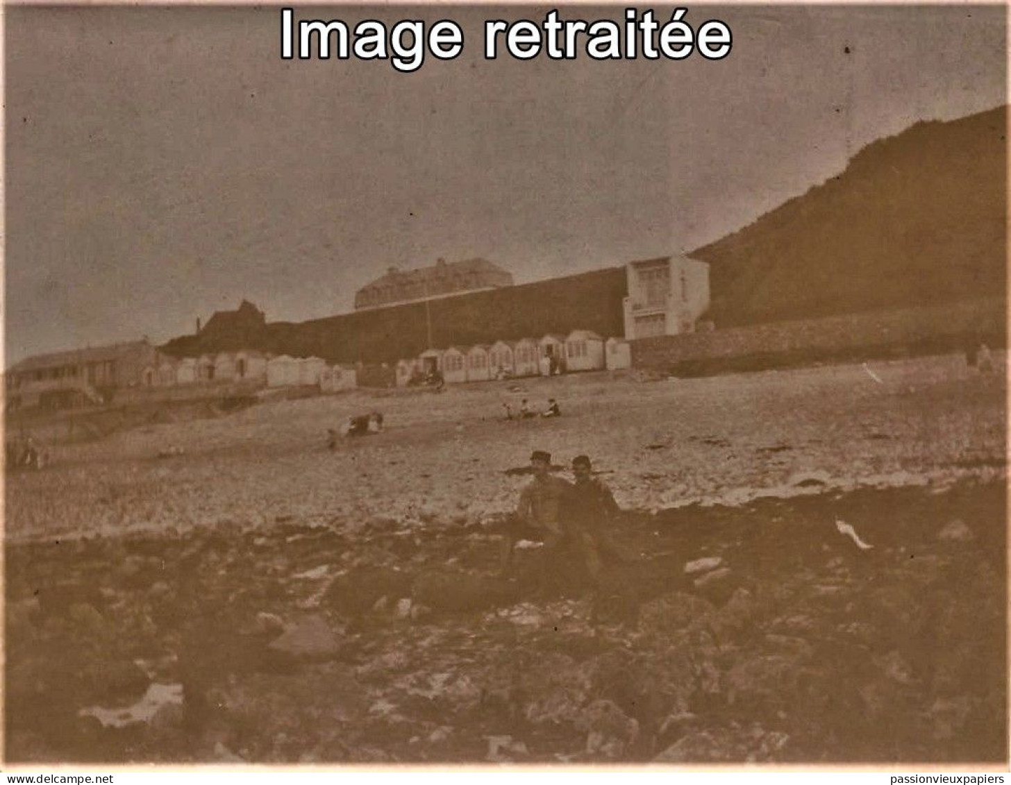 PHOTO  DIEPPE 14/18 ? PLAGE SOUVENIR De CONVALESCENCE SOLDATS - Dieppe