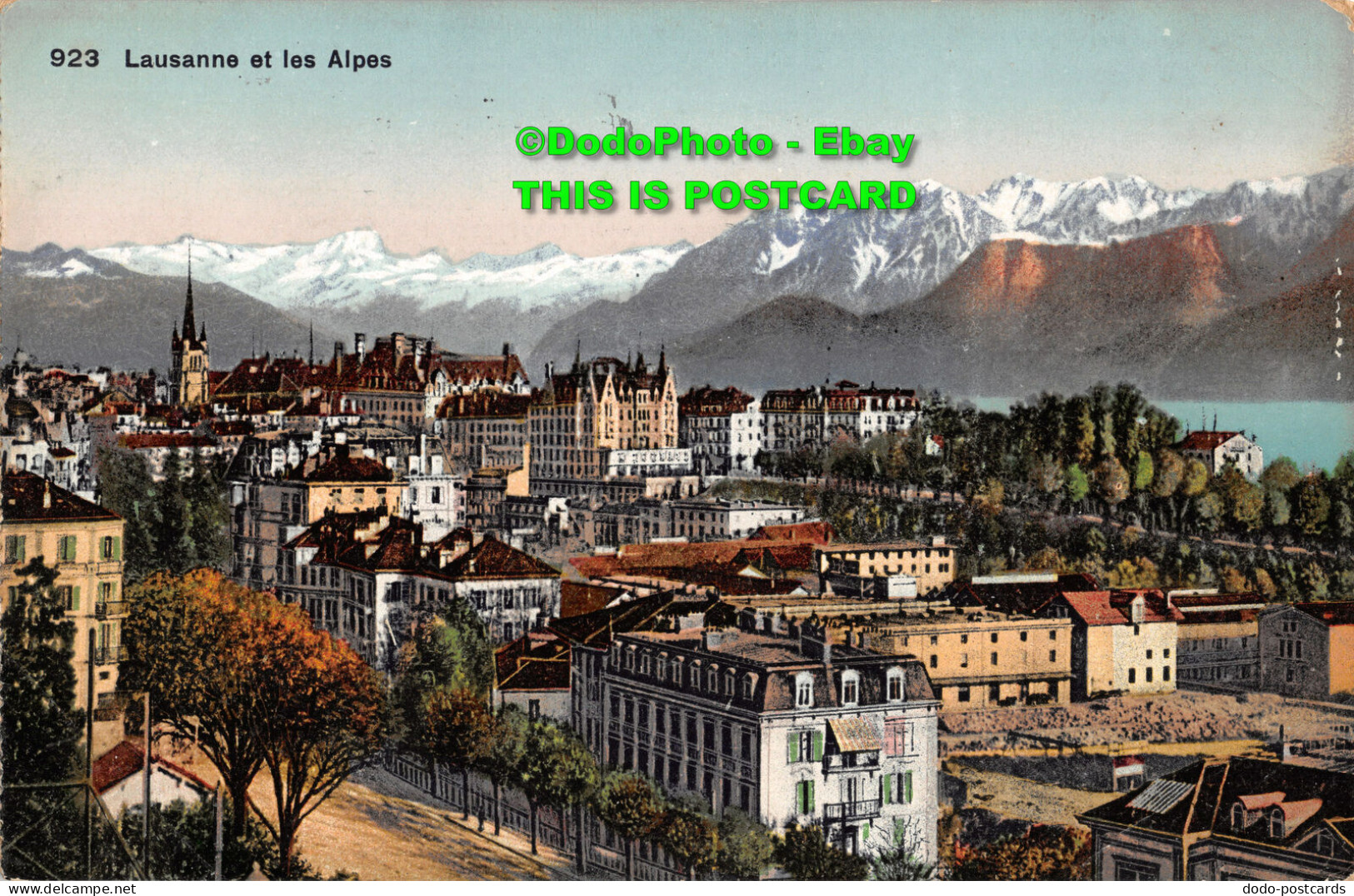 R455370 923. Lausanne Et Les Alpes. Phototypie. Neuchatel. 1925 - World