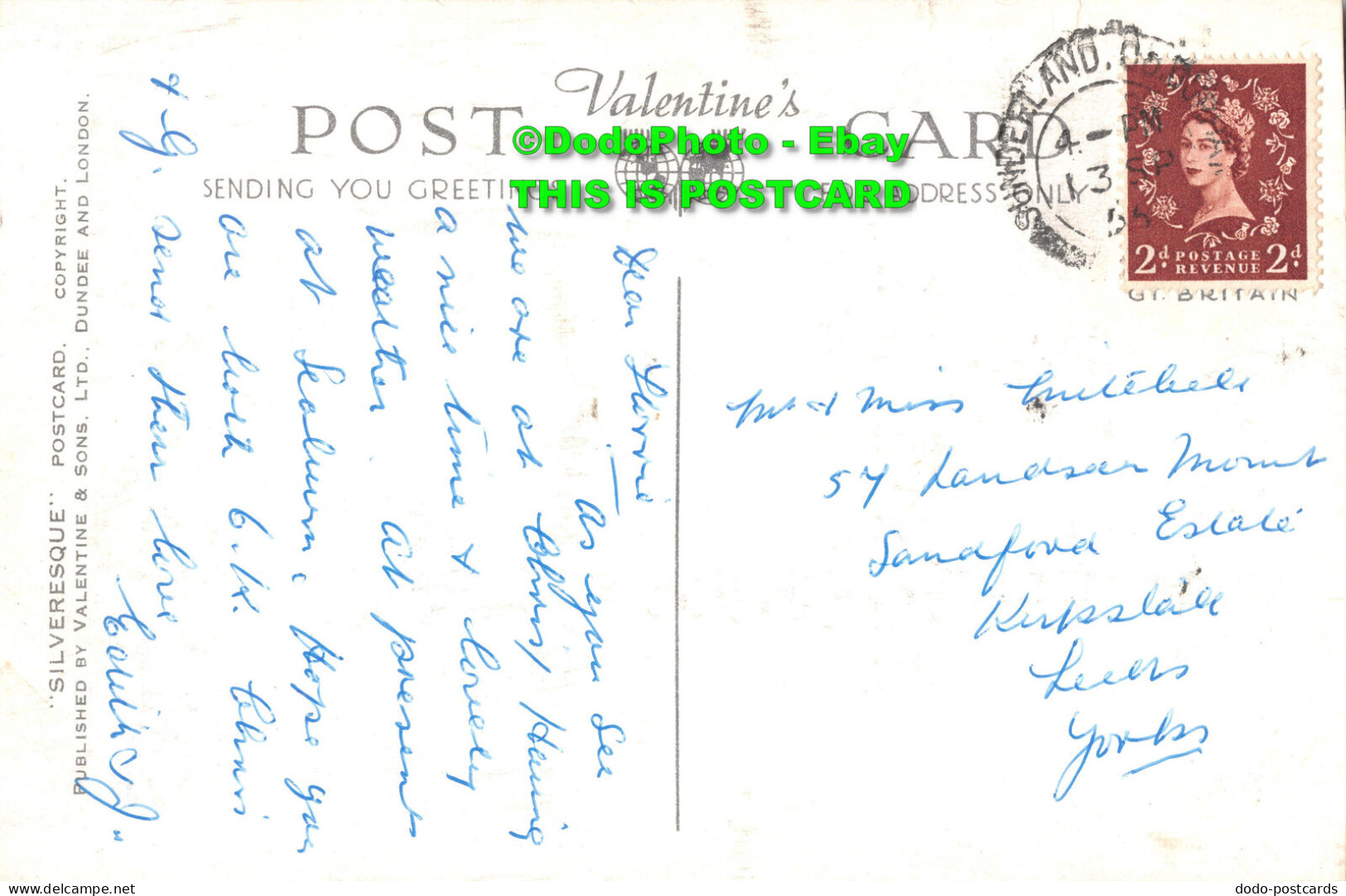 R455276 Greetings From South Shields. H. 1175. Silveresque. Valentines. 1966. Mu - World