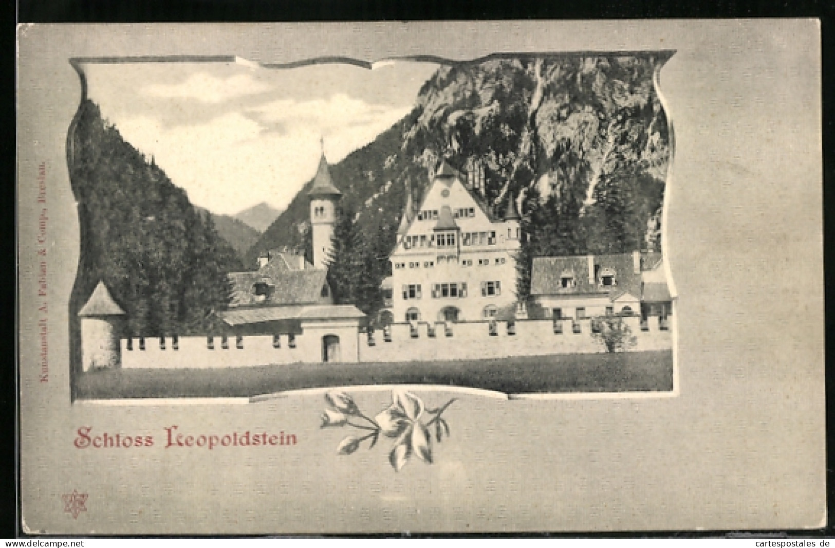 AK Eisenerz, Schloss Leopoldstein, Passepartout  - Autres & Non Classés