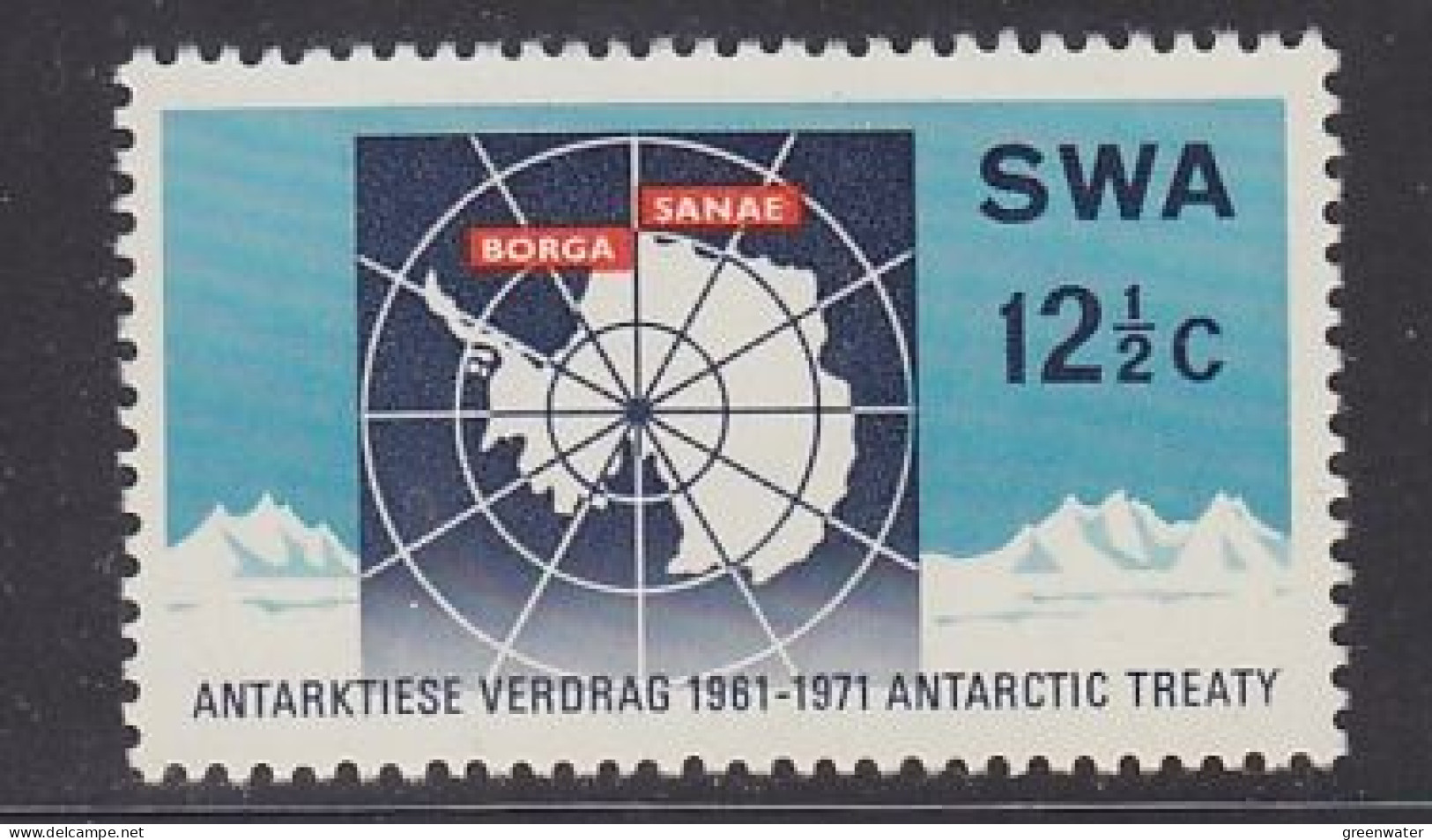 SWA South West Africa 1971 Antarctic Treaty 1v ** Mnh  (59818) - Afrique Du Sud-Ouest (1923-1990)