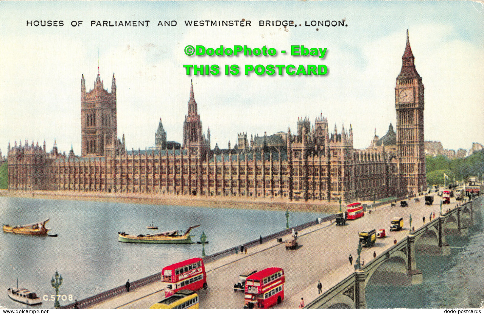 R455398 Houses Of Parliament And Westminster Bridge. London. G. 5708. Valesque. - Autres & Non Classés