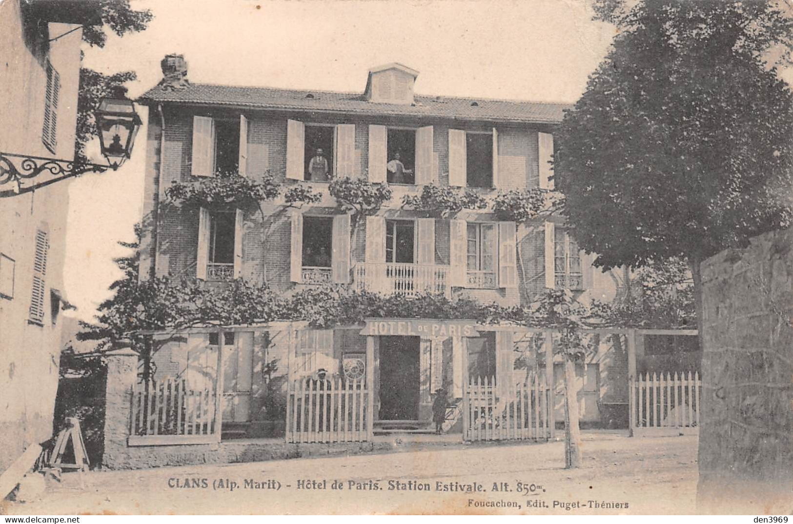 CLANS (Alpes-Maritimes) - Hôtel De Paris - Voyagé 1907 (2 Scans) - Autres & Non Classés